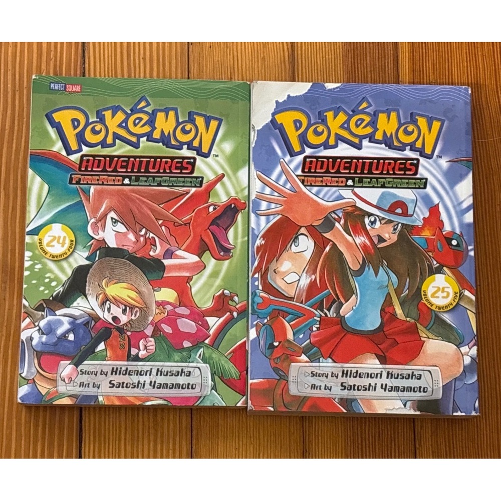 Pokemon Adventures FireRed & LeafGreen Manga Volumes 24 25 VIZ Media Lot
